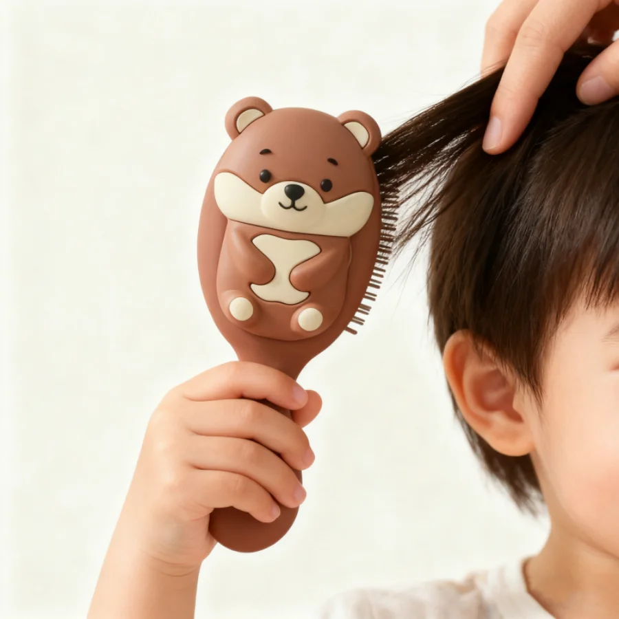 

Милая расческа для волос с медведем, антистатическая расческа для вьющихся волос, мини-портативная дорожная расческа, детская расческа для девочек, щетка для волос, инструменты для укладки