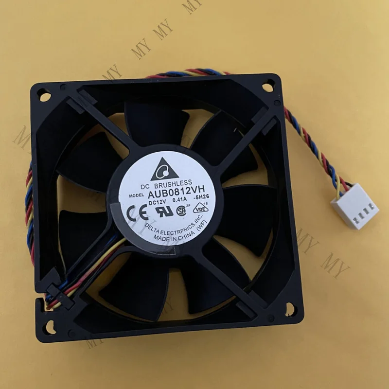 

TT for Delta AUB0812VH 8025 80mm x 25mm Cooler Cooling Fan PWM DC 12V 0.41A 8cm 4Pin