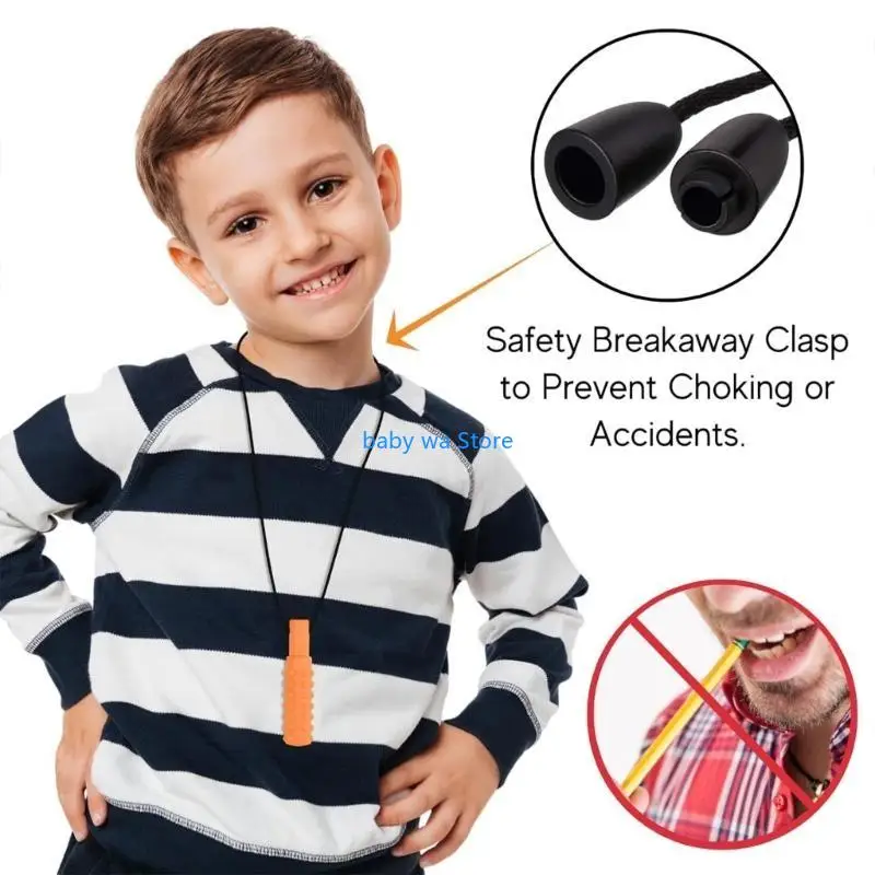 자폐증 어린이를위한 실리콘 Teether 씹을 ​​수있는 젖니가 남 장난감 펜던트 목걸이 진정 장난감 유아 아기 치아 구호 도구 4XBD