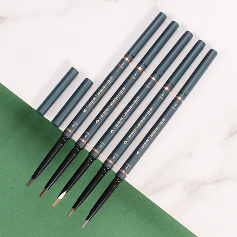 5 sztuk ostrych, trójkątnych kredek do brwi Qin Yan, naturalnie wyszczuplających, trwałych i łatwych w użyciu, idealnych dla początkujących.