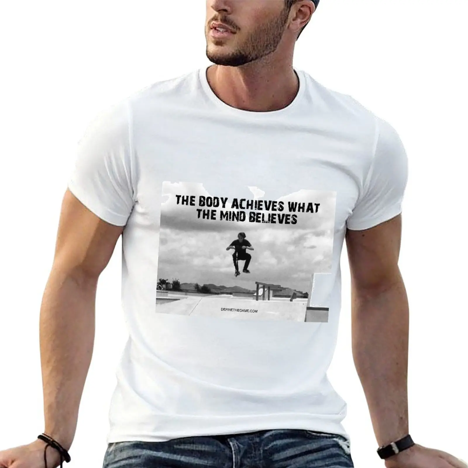 The Body Achieves what the Mind Believes T-Shirt luxury t-shirt summer 2026 mens t shirts casual stylish