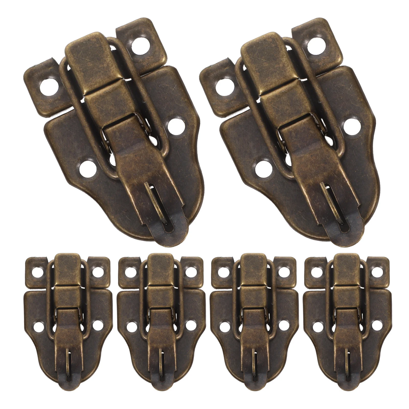 

6Pcs Jewelry Box Latches 40x62mm Bronze Alloy Buckle for Vintage Wooden Gift Box Toolbox Cabinet Hook Lock
