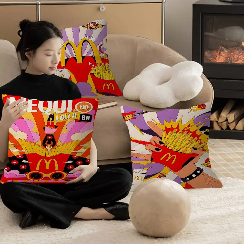 

Известный бренд M-MCDONALD-S: Подушка-наволочка с мультяшным принтом, подарочная наволочка для спальни, дома, дивана, кресла, декоративная наволочка для сиденья