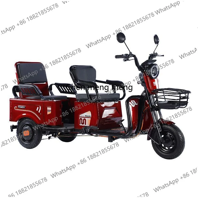 

Customized Three Wheeled Electric Tuk Tuk Electric Tricycle CE 48V Folding Electric Trike 48v Open Trike 4 Places Passenger