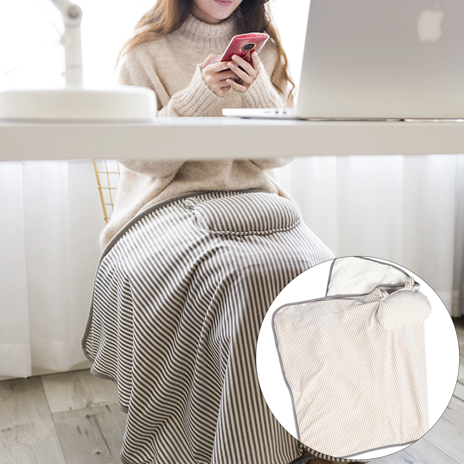 

USB Blanket Electric Heating Blanket Comfortable Warm for Office Home Camping Use USB Blankets Officesupplies