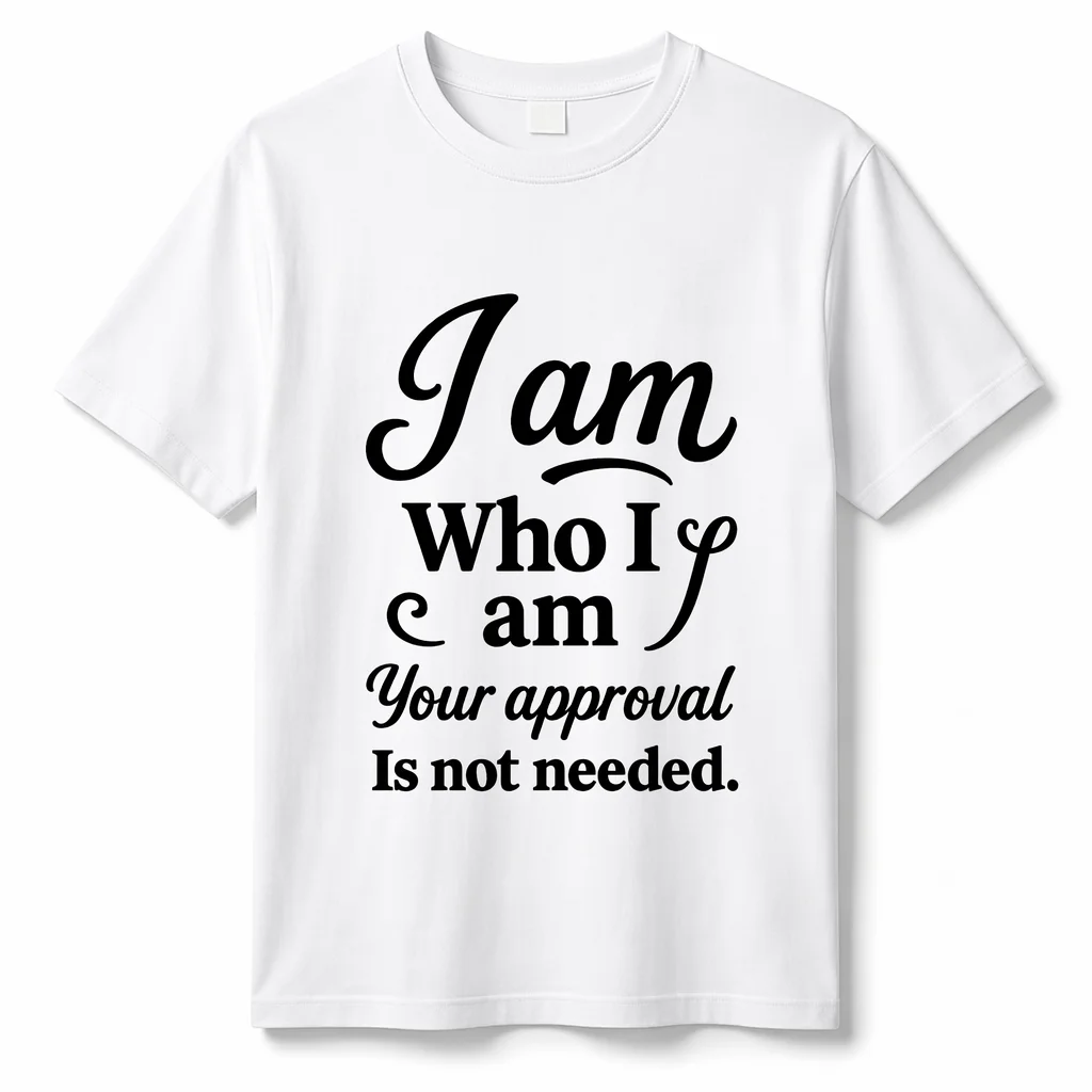 Self love Gift Inspirational Text Printed Women's 100% Cotton T-shirt Elegant Font Confident Pattern Loose Casual Gift Top