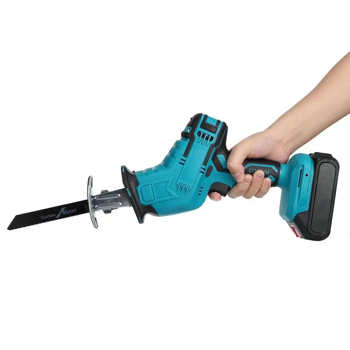 Cordless Electric Reciprocating Saw Variable Speed Cutting Power Tool fit for 18V Makita/Dewalt/Milwaukee Battery