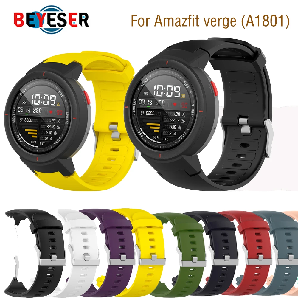 Silicone Strap For Amazfit 3 Smart Watch Sport Watch Band Amazfit Verge A1801 Breathable Replacement Accessories