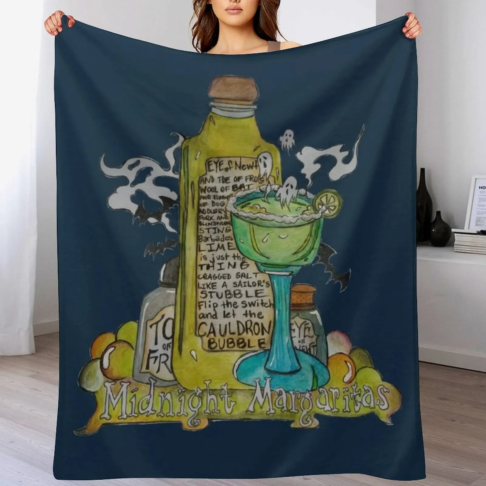 Midnight Margaritas Throw Blanket Thin Comforter Blankets