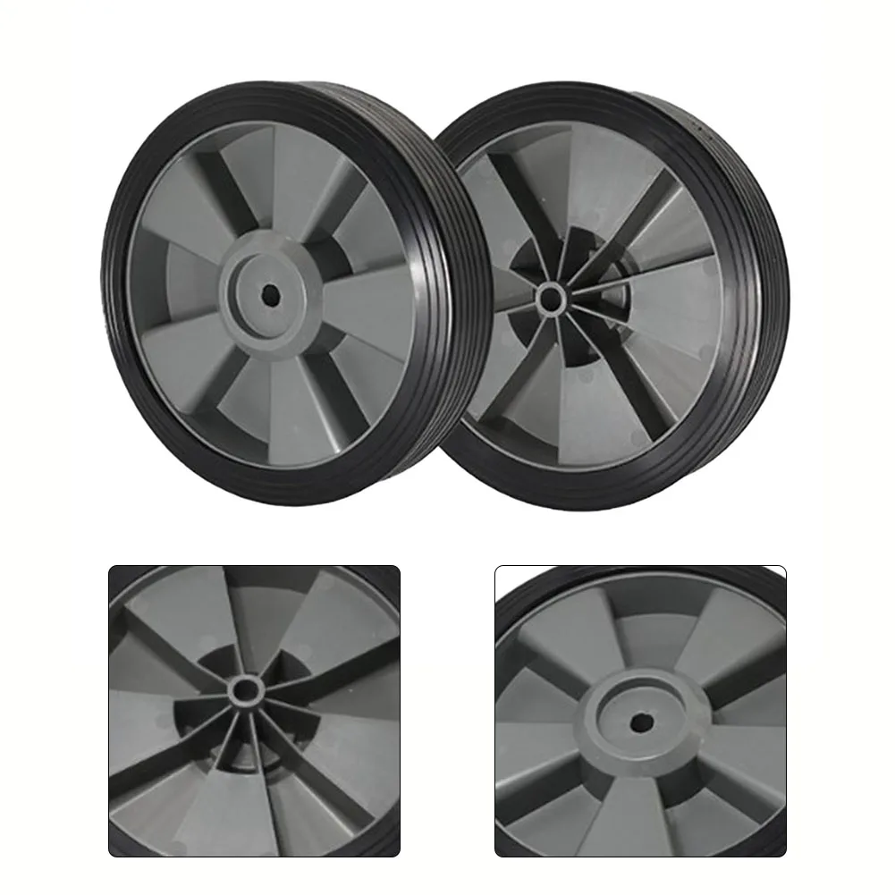 2pcs BBQ Grill Wheels For Gas Grills Plastic For Multi-functional Barbecue Grills Replacement Outer Diameter 195mm