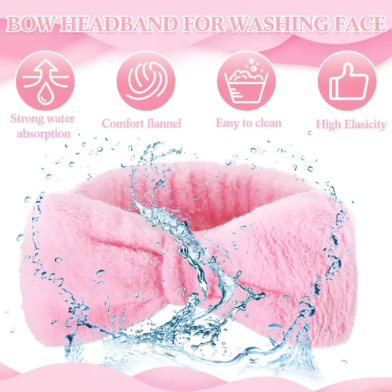 10 Pieces Women's Elastic Makeup Face Wash Hair Rings