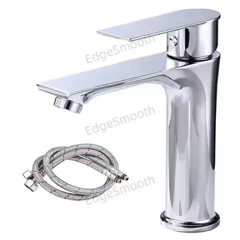 Bathroom Faucets for Sink Single Handle Single Hole Deck Mounted Chrome Anti-Corrosion Anti-Rust Wash Basin Tap Hot and Cold