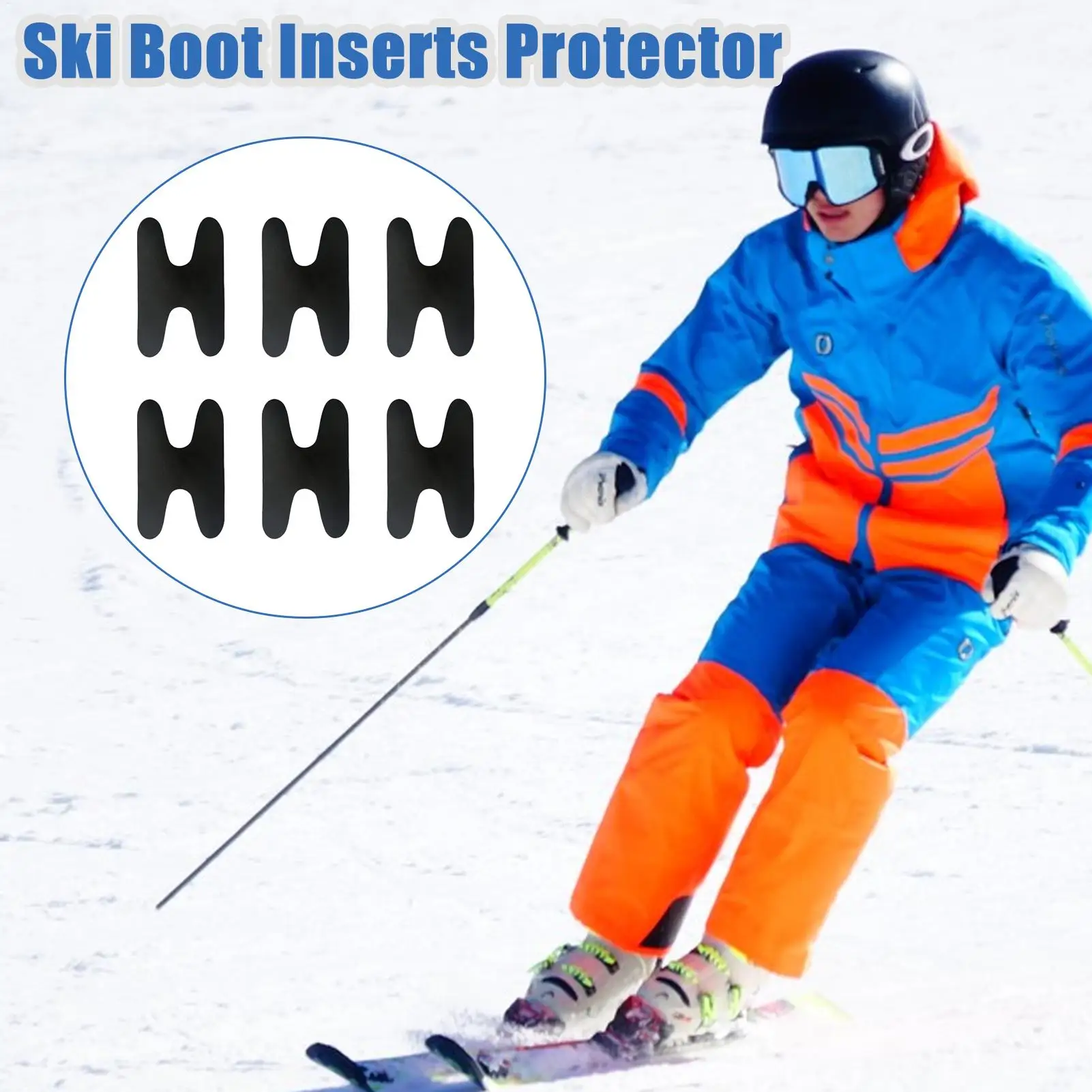 Ski Boot Insert Pads 6Pcs/set Ski and Snowboard Boot Ankle Wrap Pads Boot Fitting Foam Ankle Wrap Pads Fitting Inserts Protector