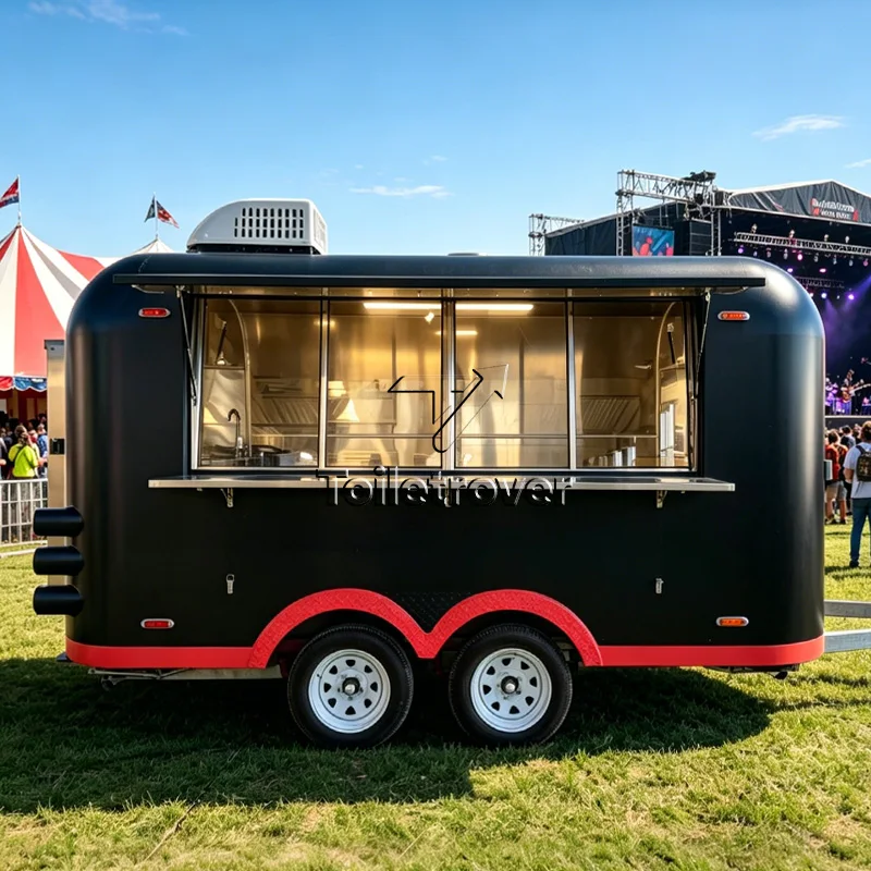 

Europe Standard Food Truck Customized Outdoor Kitchen Pizza Breakfast Vending Van Street Fast Food Trailer