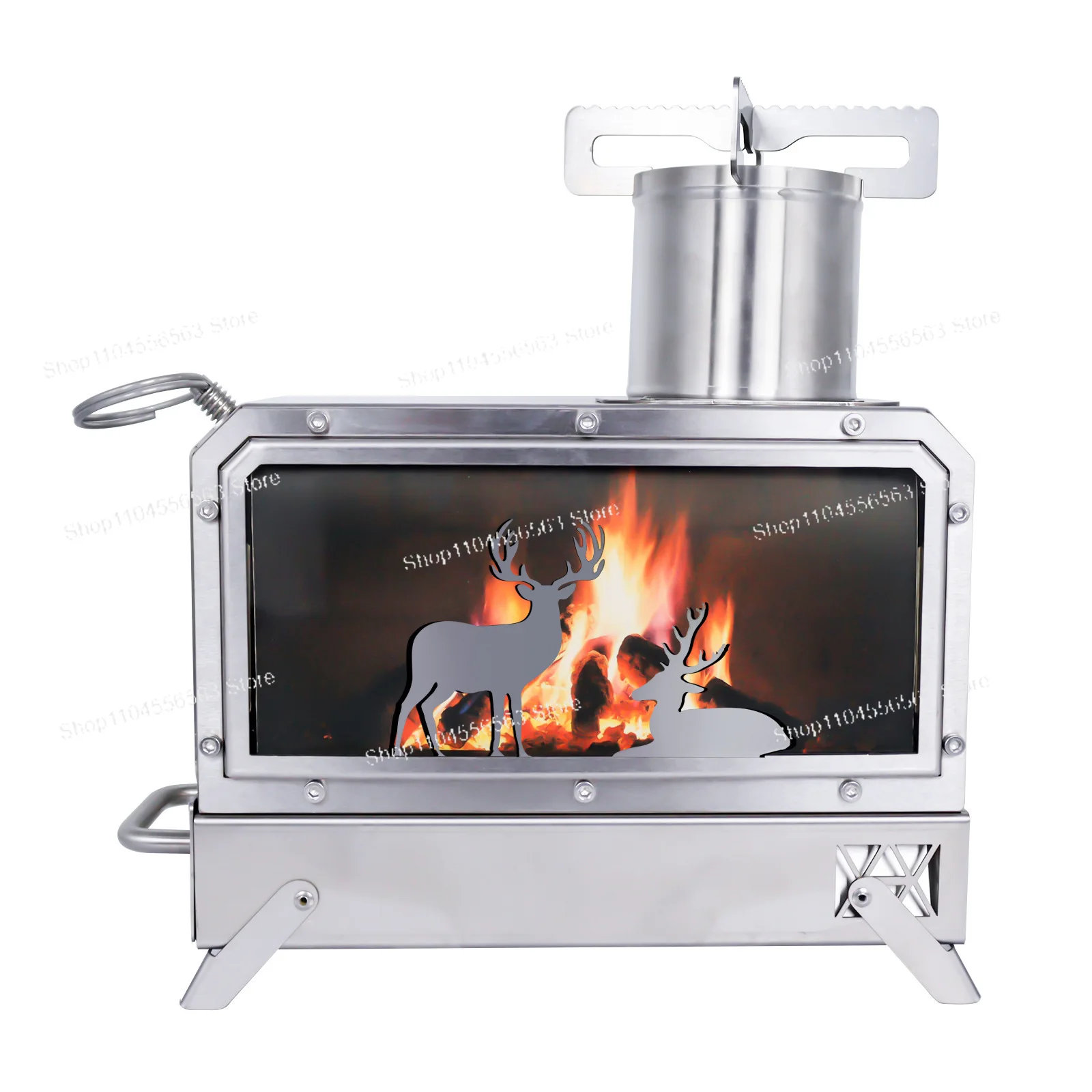 Portable Camp Stove - Multi-Fuel Tabletop Design for Outdoor Cooking