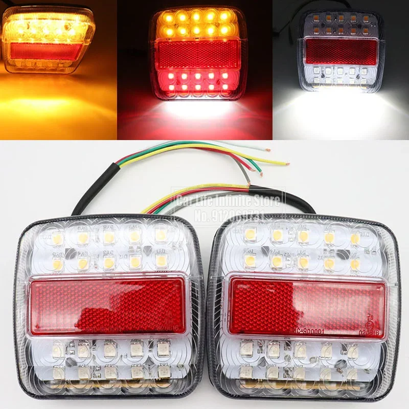 2x 26LED przyczepa zatrzymana tylne światło kierunkowskazu licencyjna numer rejestracyjny samochodu ciężarowego RV oświetlenie samochód kempingowy światło zewnętrzne 12V przyczepy kempingowej