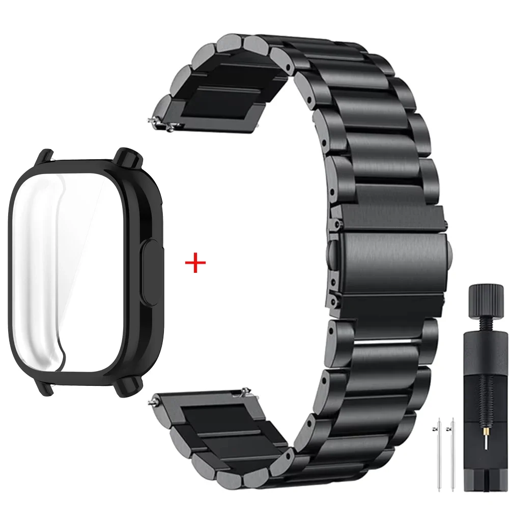 Case+Luxury Metal Strap For Redmi Watch 5 Active TPU Soft Case For Xiaomi Redmi Watch 5 Lite Stainless Steel Watchband Correa
