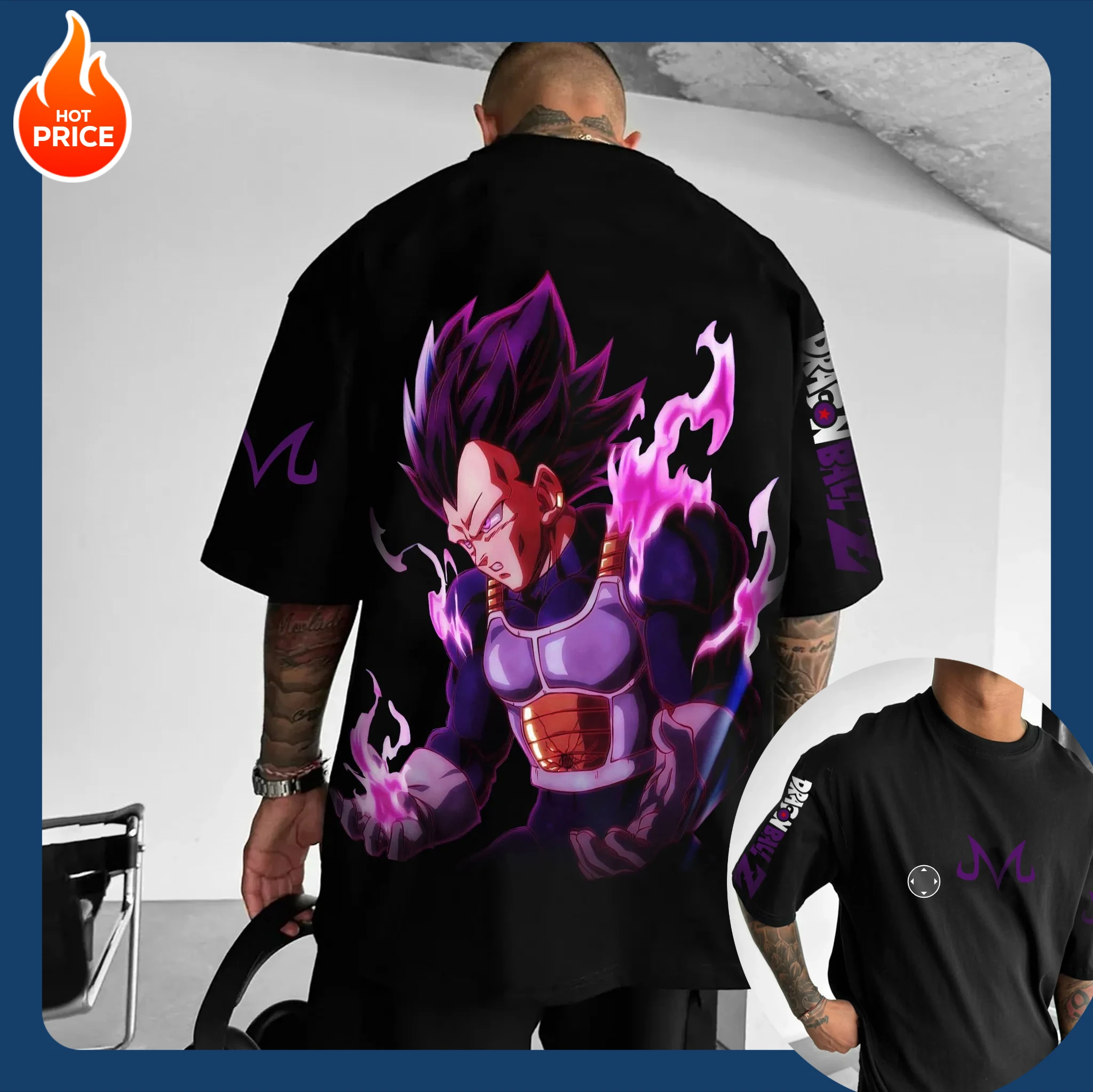 Het nieuwe heren-T-shirt met Dragon Ball-patroon en print met korte mouwen is een populaire trend voor de zomerse casual stijl van de