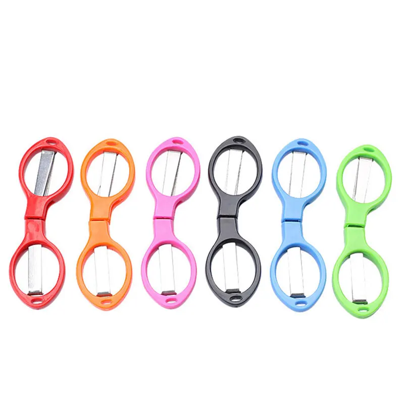 24 قطعة متعددة الوظائف 8 كلمات أضعاف مقص البلاستيك مقبض الفولاذ المقاوم للصدأ طالب القرطاسية الحرف اليدوية الاطفال DIY بها بنفسك أداة