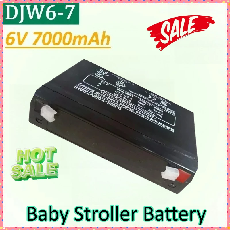 

DJW6-7 6V 7,0AH 7000 мАч аккумулятор большой емкости для электромобилей 6V7AH аккумулятор для детской коляски для детских транспортных средств