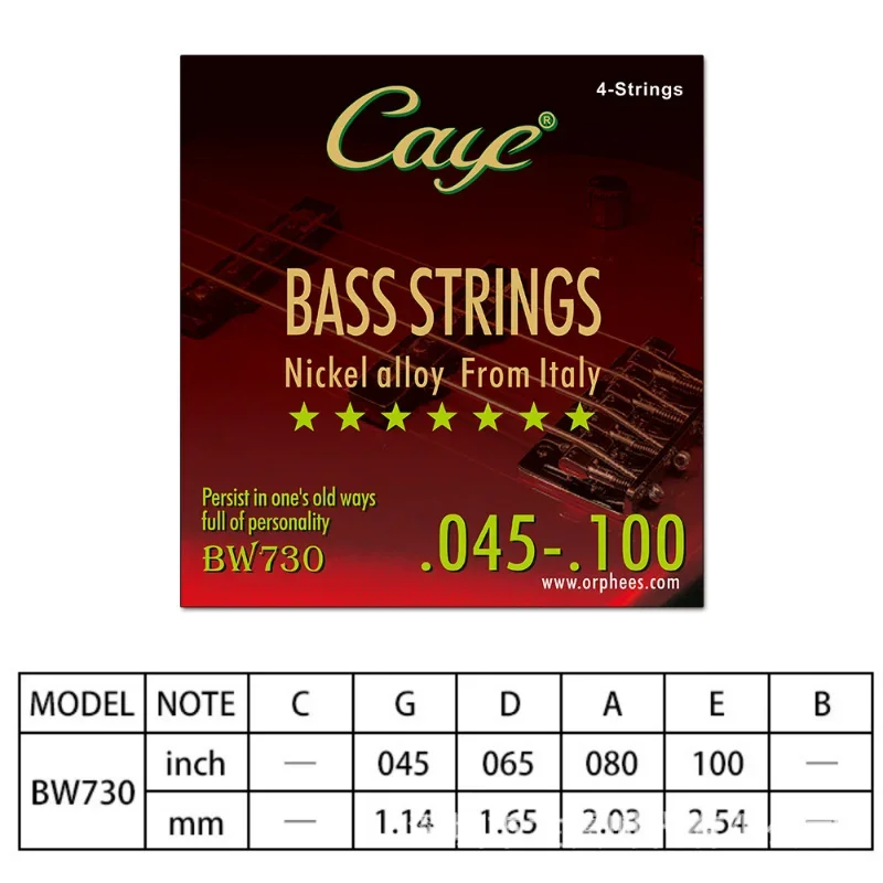 Guitar Strings Caye Crossing 4/5/6 String Electric Bass Guitar Strings Hexagonal Steel Core