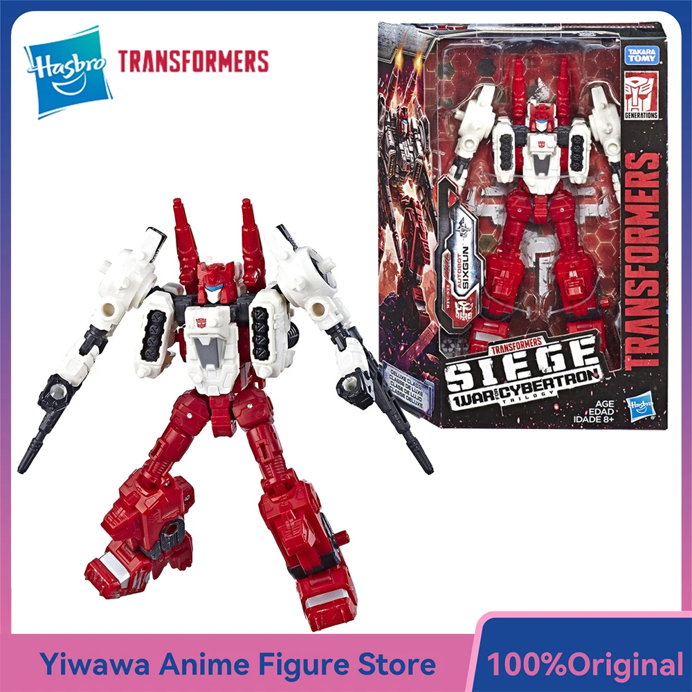 

[В наличии] Hasbro Transformers War for Cybertron Siege Six-Gun 14 см, аниме-фигурка класса люкс, модель робота, орнамент, подарочные игрушки