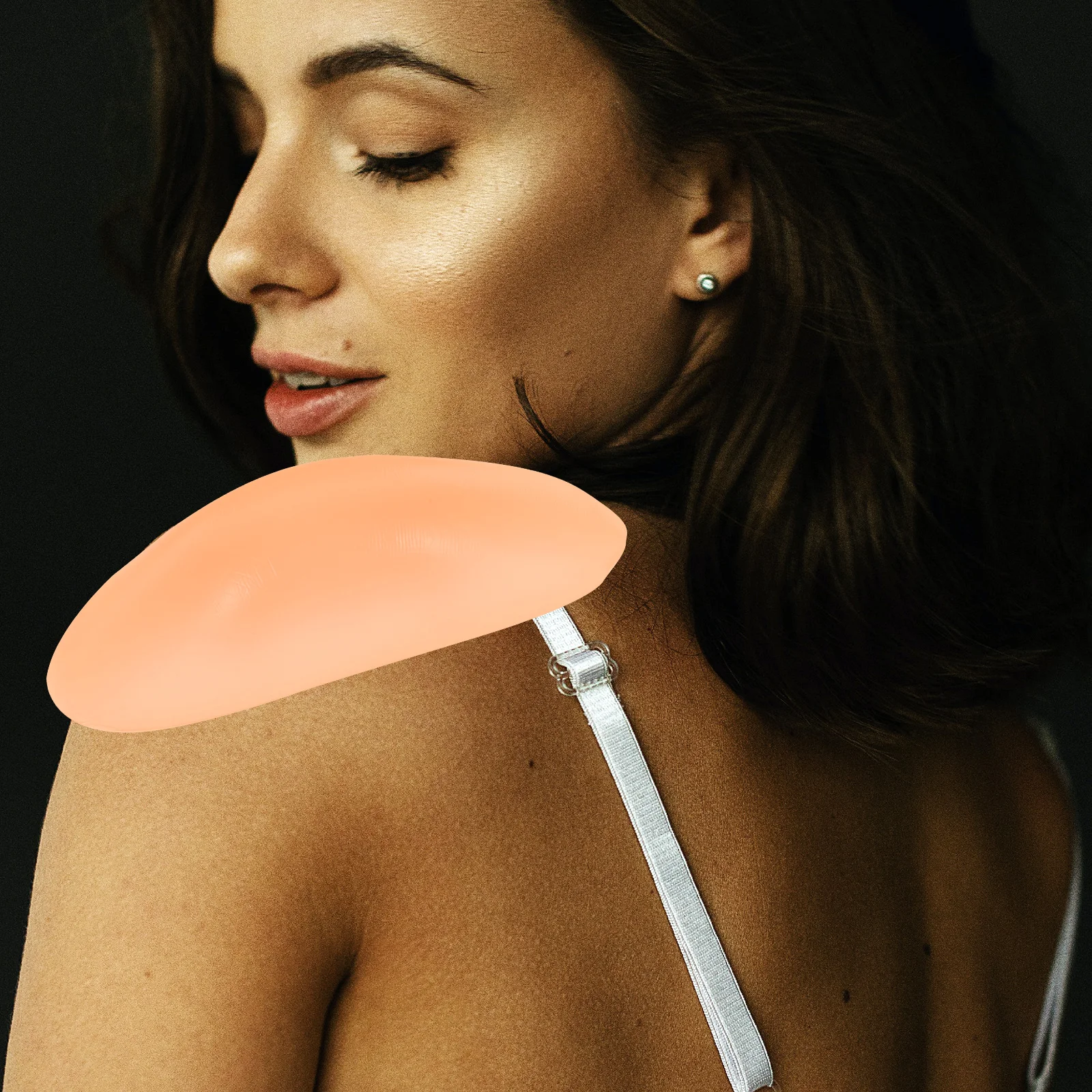 

2pcs 2 Pairs Nude Silicone Shoulder Pads Anti-slip Adhesive Women Broaden Comfortable Washable Elastic Craft Sewing
