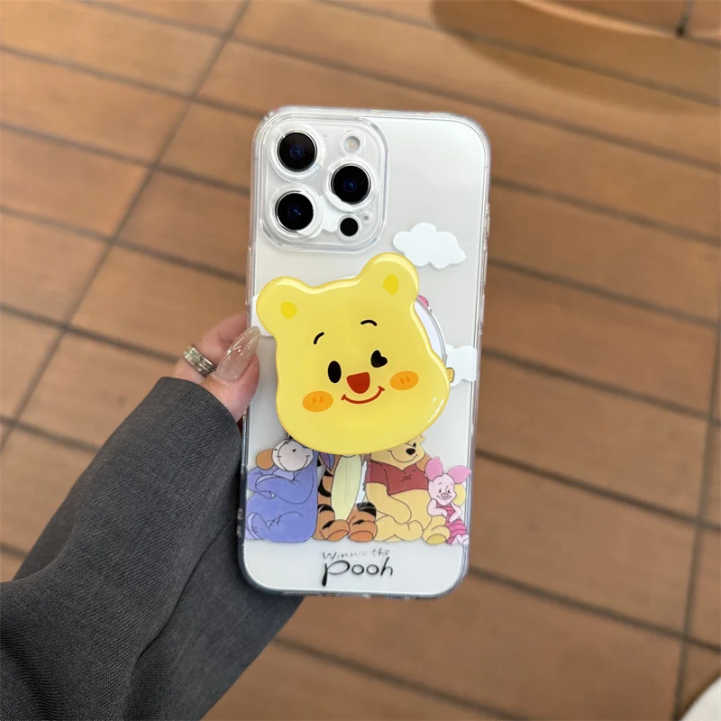 Милый чехол Eeyore Winnie the Pooh Tigger из ТПУ Magsafe с беспроводной зарядкой для iPhone 11, 12, 13, 14, 15, 16 Pro Max, магнитный держатель с мультяшным рисунком