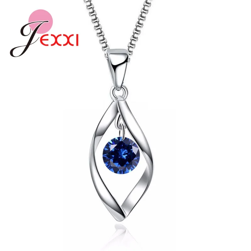 New Fashion Box Chain Pendant Necklace With Pearls Charming 925 Sterling Silver Women Wedding Choker Jewelry