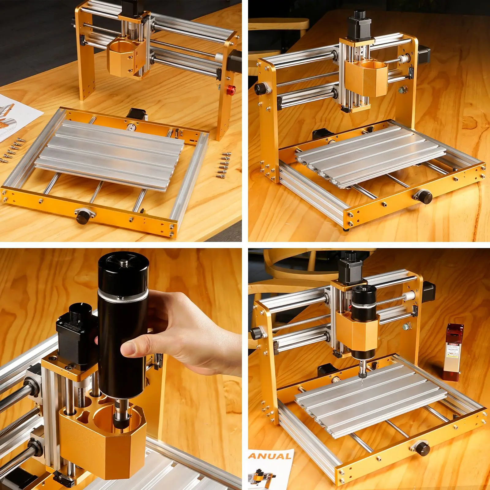 New CNC 3018 Plus/Pro Max V2.0 Laser Engraver With 500W Desktop Wood Kit 52MM Spindle Holder Nema17 Stepper Motors.