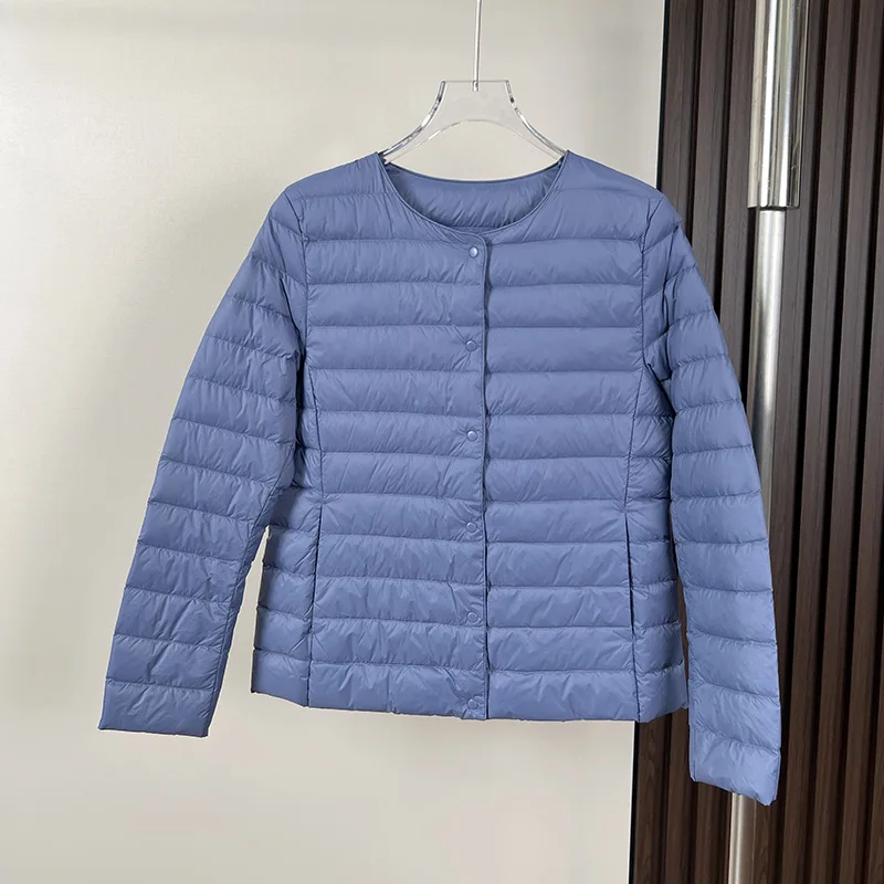Jaket Komuter Multiwarna Baru Musim Gugur Musim Dingin Wanita Keluaran Baru 2025 Jaket Puffer Wanita Pendek Slim-Fit Hangat Ringan
