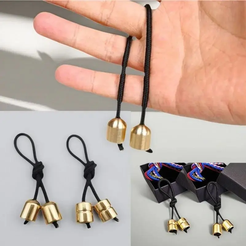 Baole Zhu Copper Begleri Fidget Toy Worry Beads Stress Anxiety Relief Finger Skill Game Dynamic Kinetic Art Gift for Men, Women