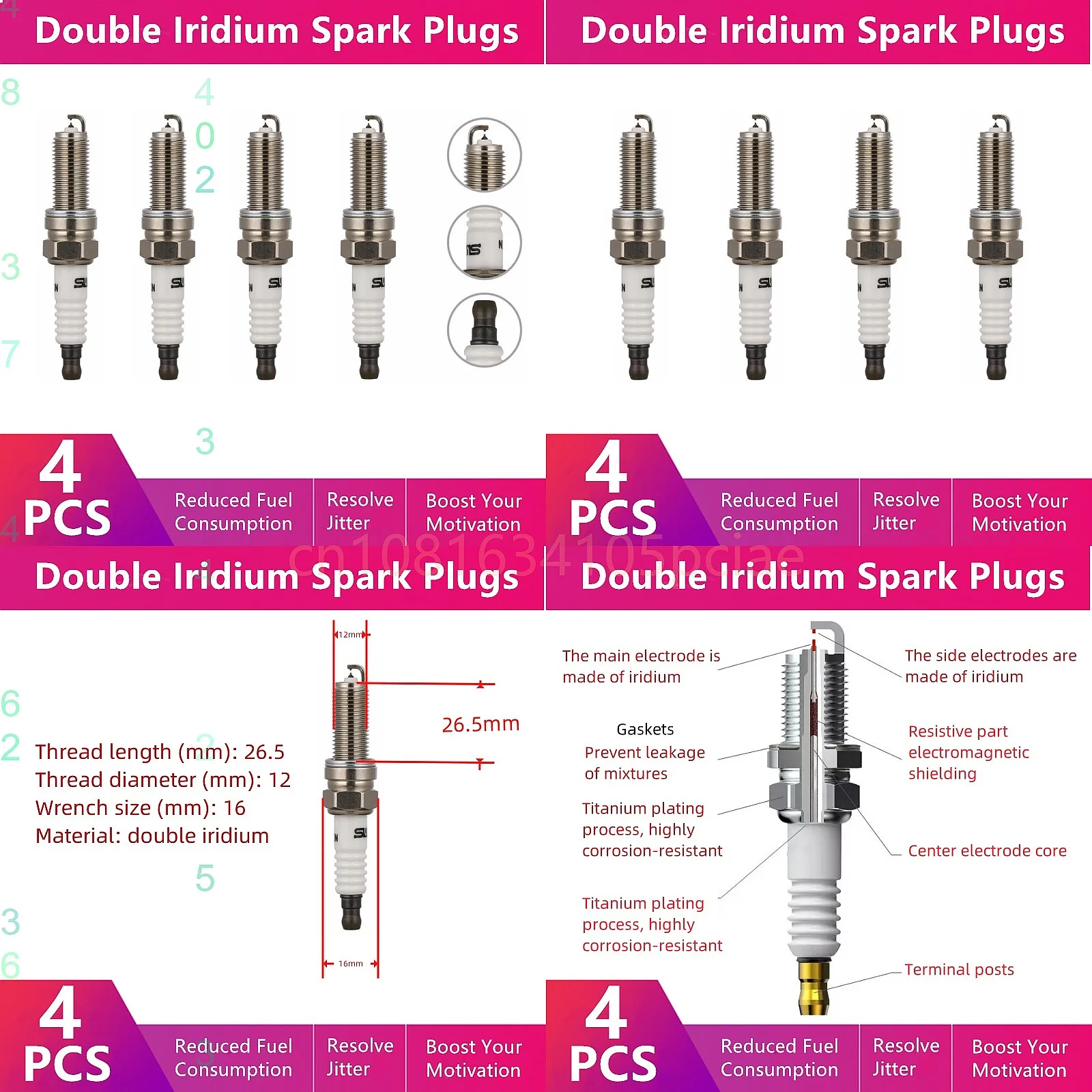 

Double Iridium Spark Plug C-09 For Hyundai Sonata Tucson Santa Fe SILZKR8H9G
