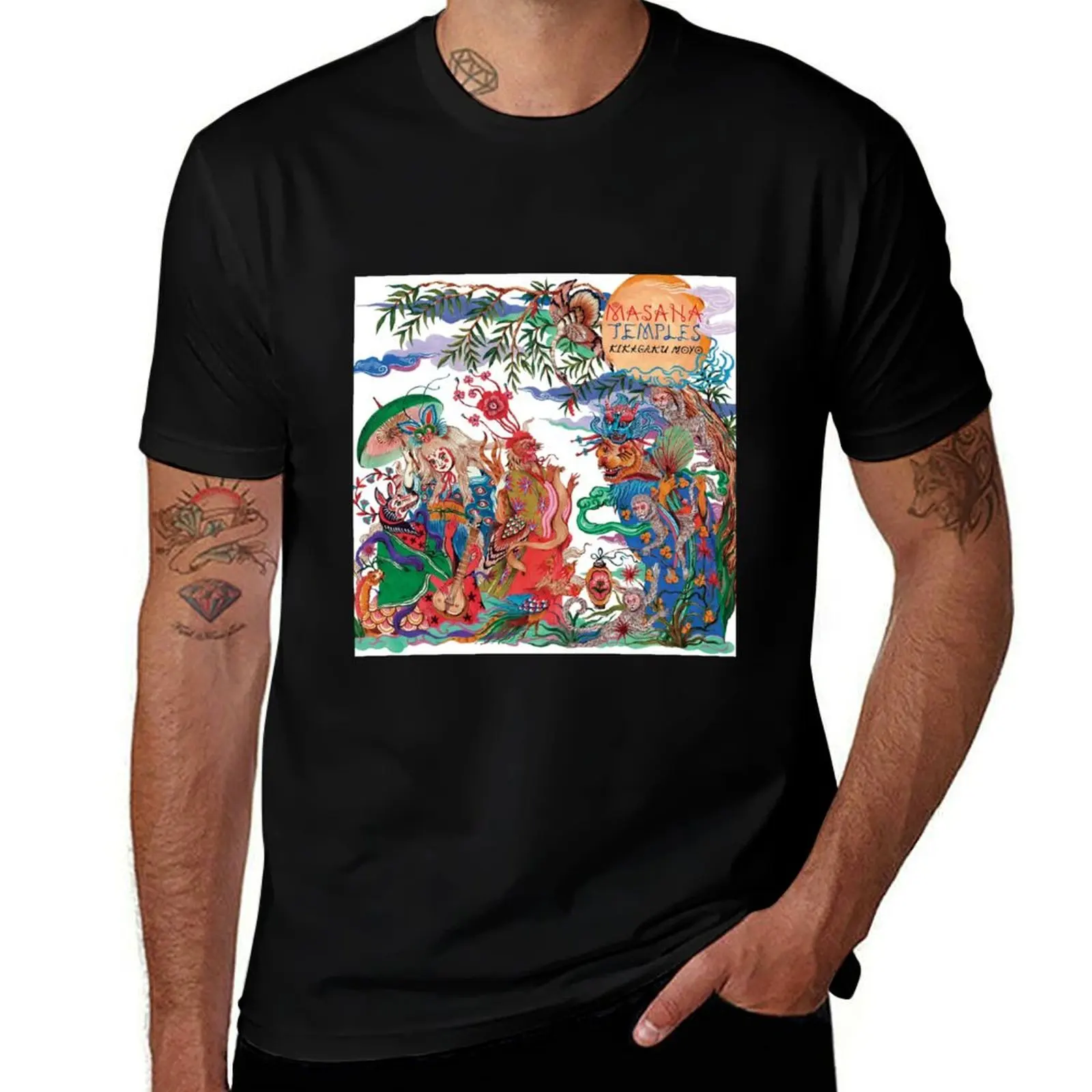 

Kikagaku Masana Temples Moyo T-Shirt man t shirt heavy cotton t shirts for man pack cotton T-Shirt