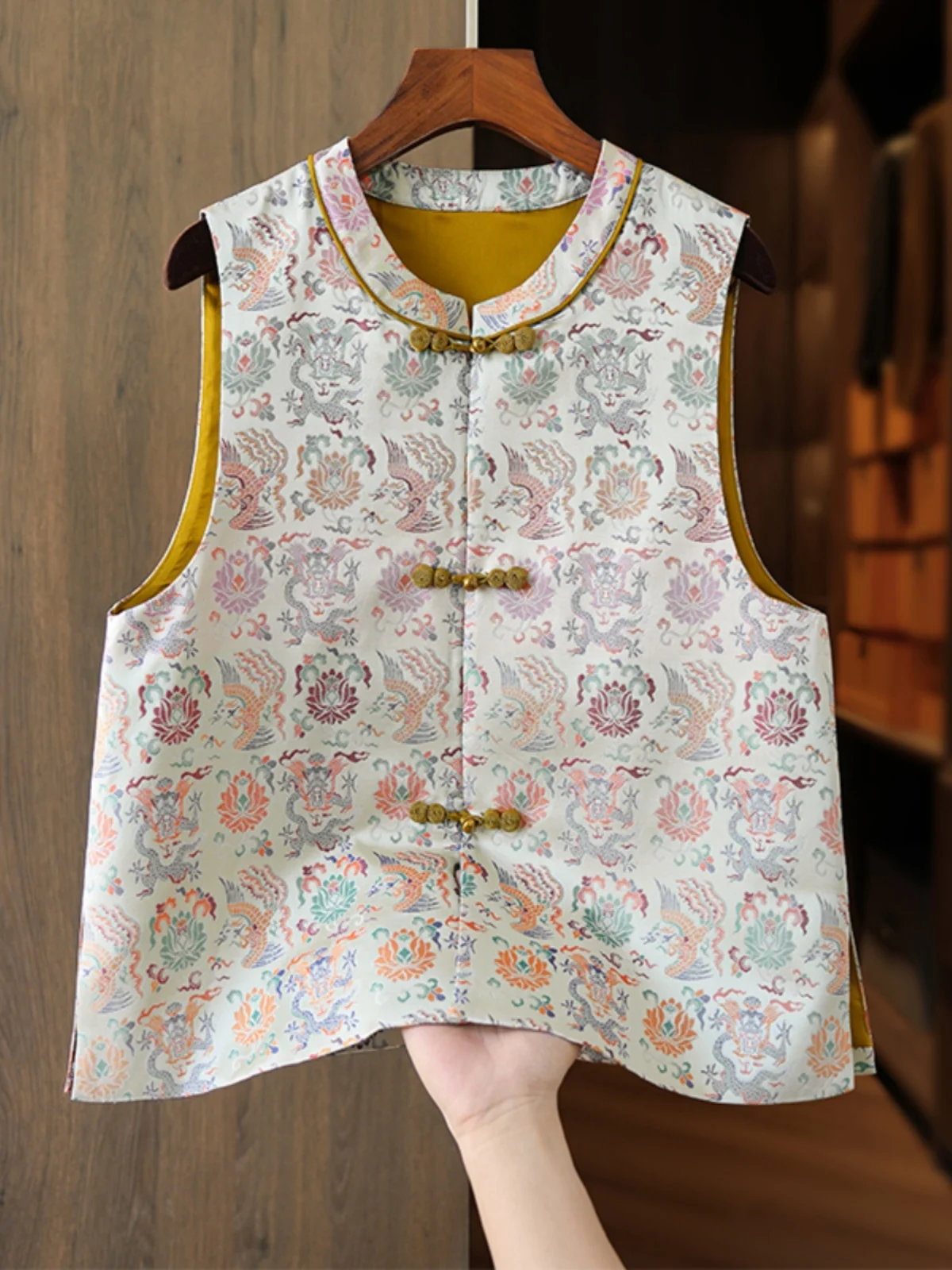 Faionable New Chinese Sle Song Jin Vest Svel Top da donna Ele Small irt Inizio primavera Nuovo arrivo