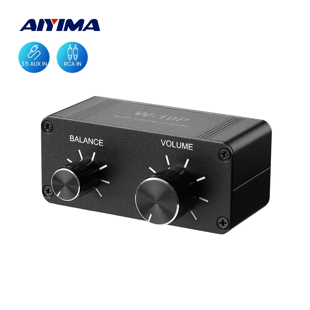 Предусилитель AIYIMA аудио, стерео контроллер баланса, музыкальная регулируемая плата для регулировки звука, регулятор громкости с разъемом RCA, выход 3,5 мм, 1 шт.