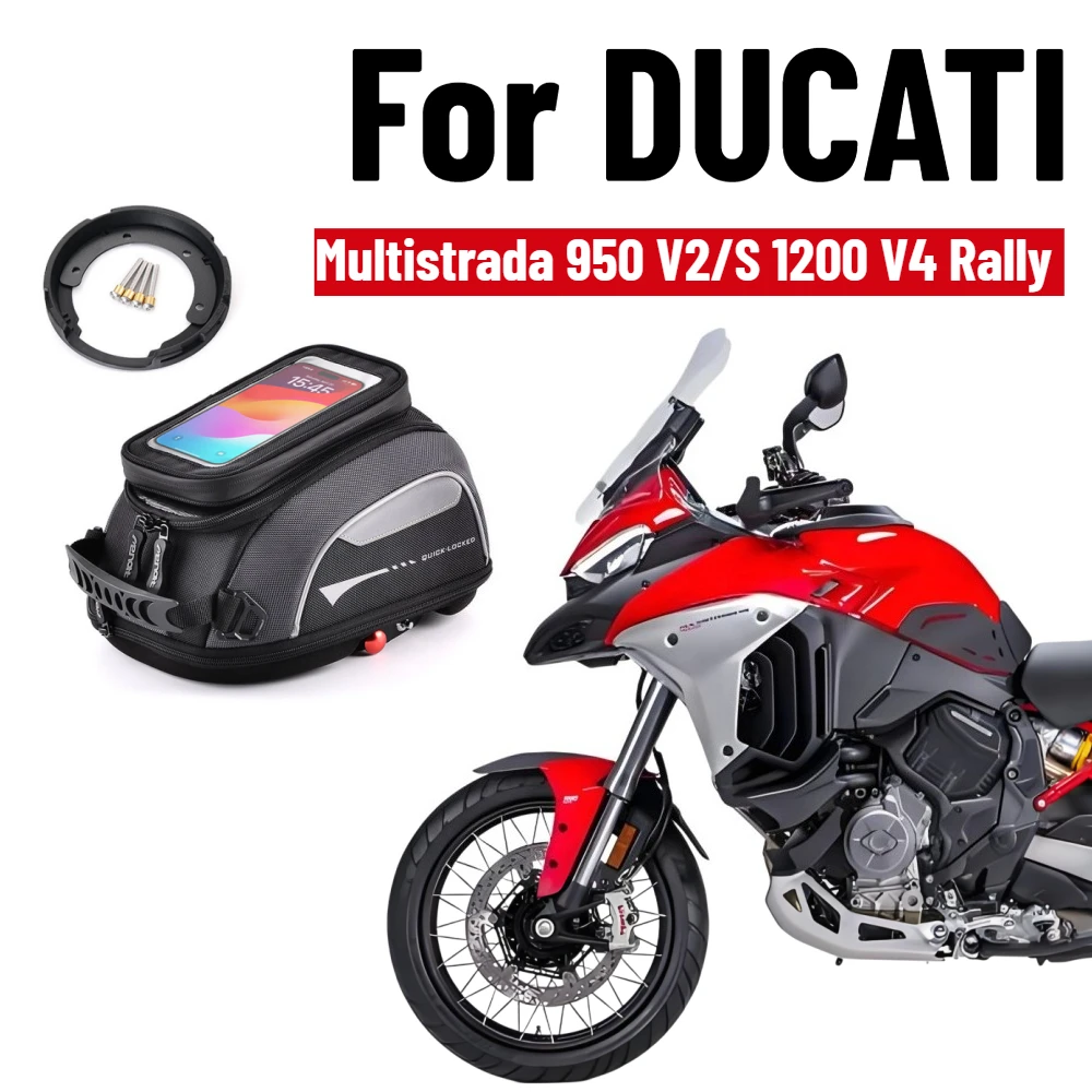 For DUCATI Multistrada 950 V2/S 950S 1200 1260 S Rally Enduro V2 V4 Motorcycle Tank Bag Anti Theft Luggage Waterproof Racing Bag