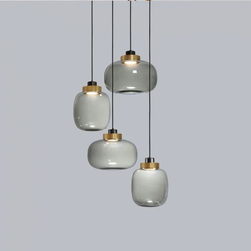 Modern LED Glass Pendant Light, Designer, Quarto, Cabeceira, Candeeiros Pendurados, Minimalista, Restaurante, Bar, Sala de Estudo, Home Lighting Decor