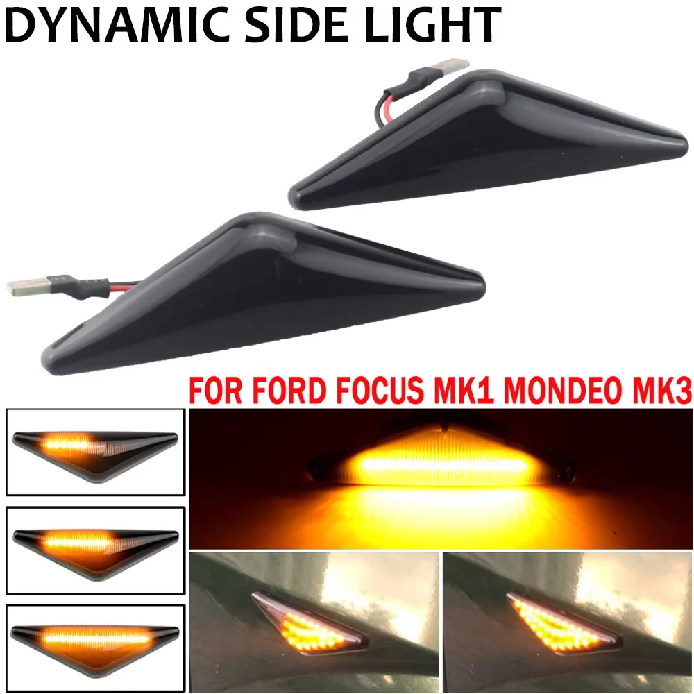 Car-styling Dynamic LED Side Marker Light Signal Blinker For Ford Mondeo MK3 2000-2007 For Focus MK1 Turn Signal Indicator Light - view 4