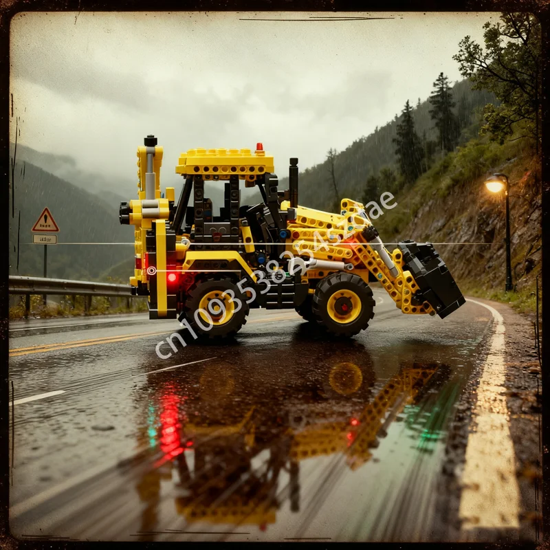 

1120 шт. MOC JCB компактный экскаватор техническая модель строительные блоки игрушки строительные рождественские подарки собрать DIY креативный кирпич