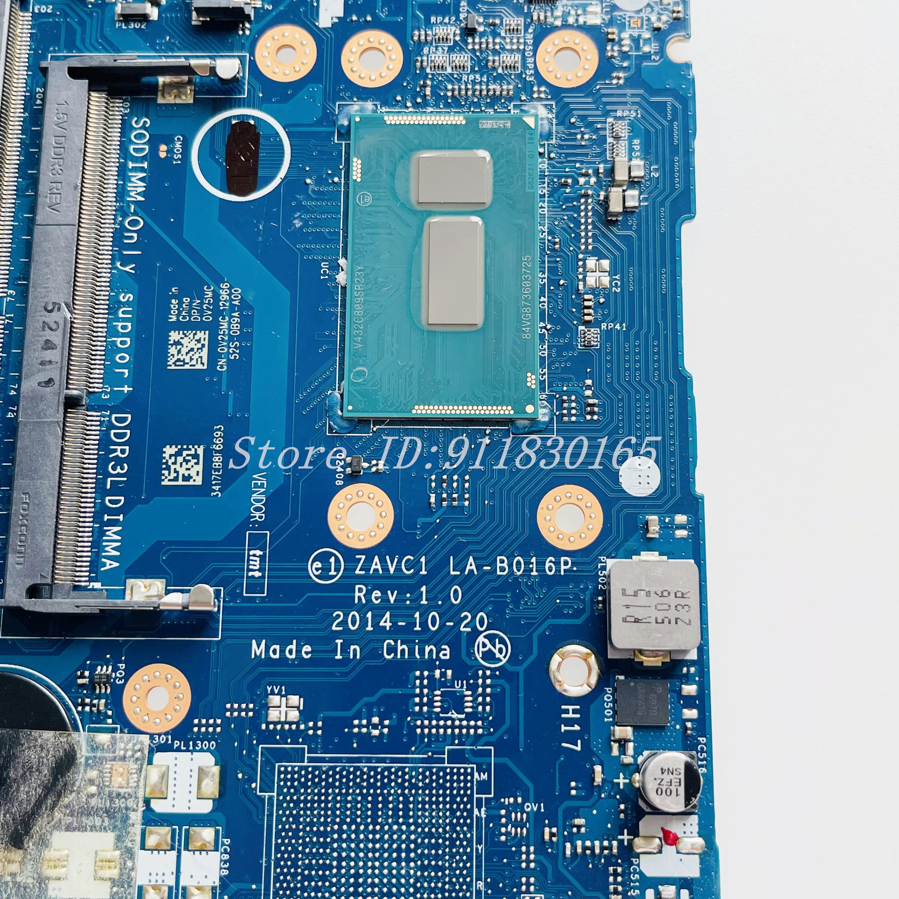 Imagem -02 - Placa-mãe Portátil para Dell Inspiron 5443 5447 5448 15 5543 5547 5548 i3 i5 i7 Cpu Uma Cn0v25mc 006m0k