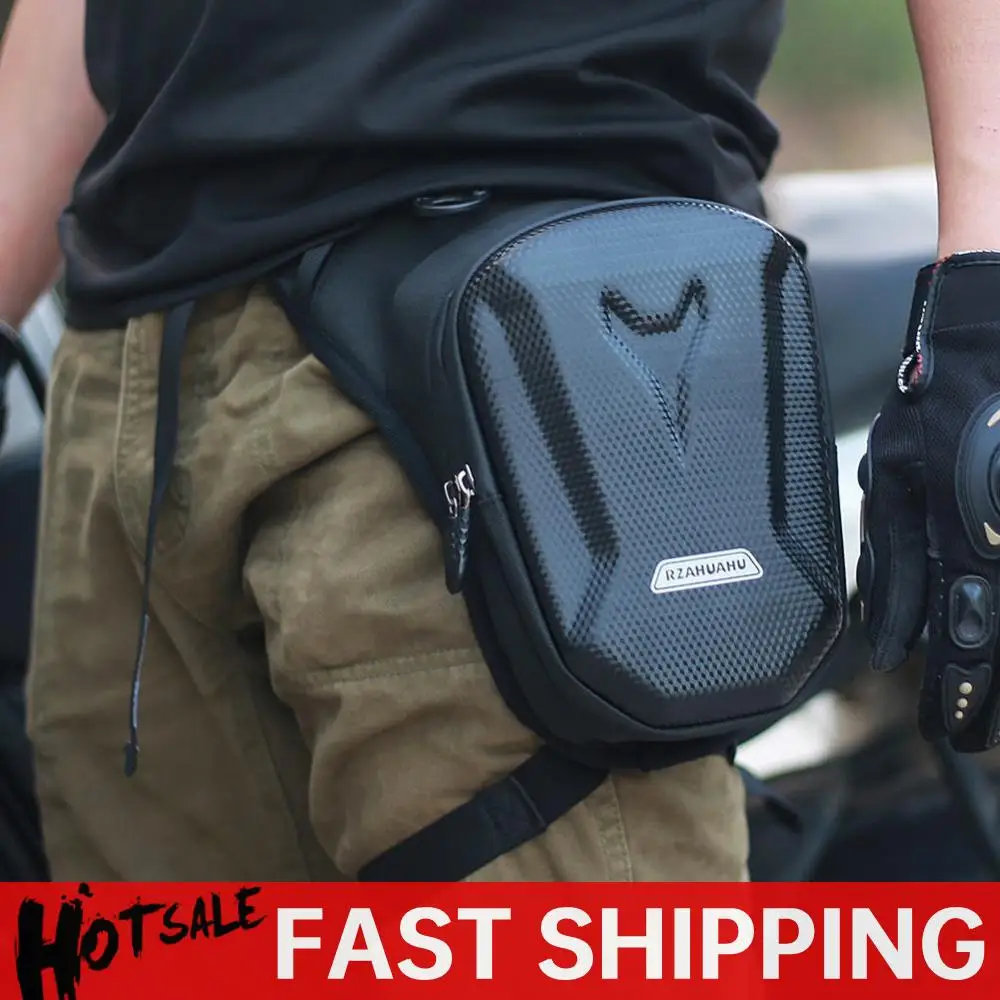 

RZAHUAHU Riding Motorcycle Leg Side Bag Hard Shell Motorbike Phone Waist Pack