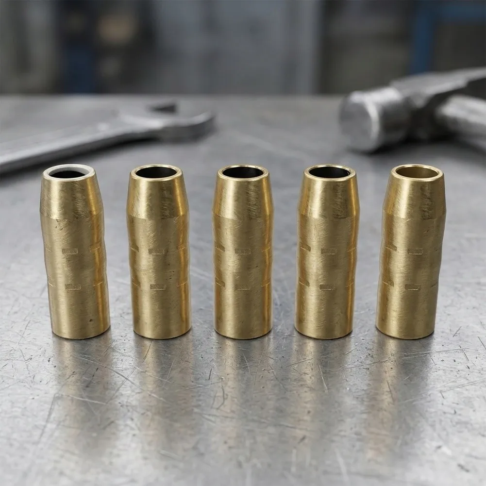 5 Pack 4392 Gas Nozzle 1/2 Inch Brass For Bernard For Q/S For MIG Welding For Torch Shielding Cup Welding Accessories Consumable