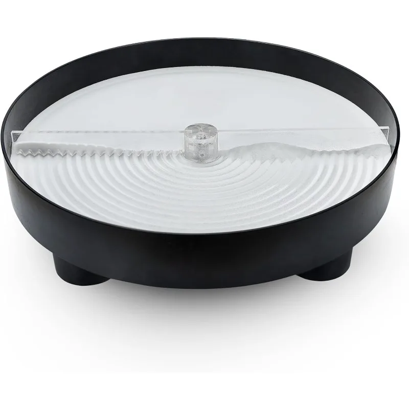 

11.5" Automatic Garden Zen Self Rotating Sandscrape Tray, Mindfulness Meditation Stress Relied Therapy Sand Tray for Home Office