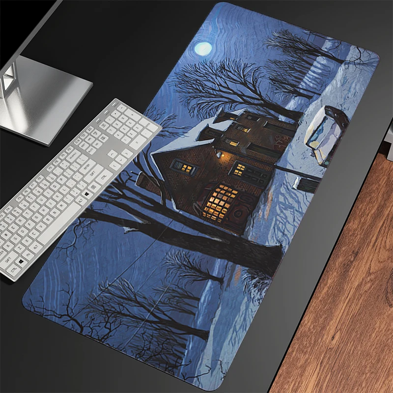 

Коврик для мыши с мультяшным городским дизайном, игровой коврик для компьютера, коврик для клавиатуры, офисный коврик для ноутбука и настольного ПК, нескользящий резиновый коврик для дома и стола