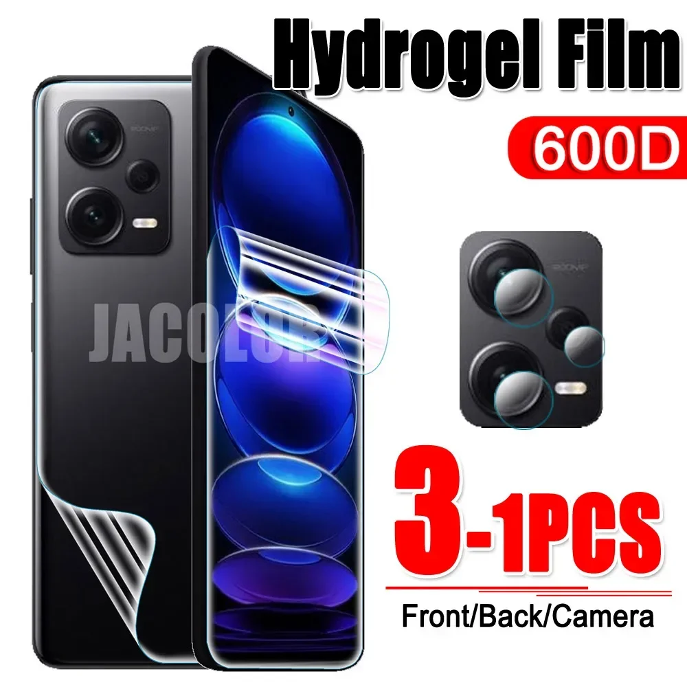 

1-3PCS Hydrogel Film For Xiaomi Redmi Note 12 S 4G Pro 5G Speed Plus Turbo 12Pro 12S 12Turbo Screen Protector Camera Glass 600D