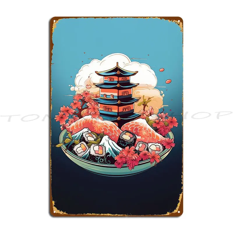 Yokai Sushi In Edo Sushi Squad Sushi Is Love Metal Sign Cinema Pub Plates Living Room Garage Decoration Custom  Tin Sign Poster