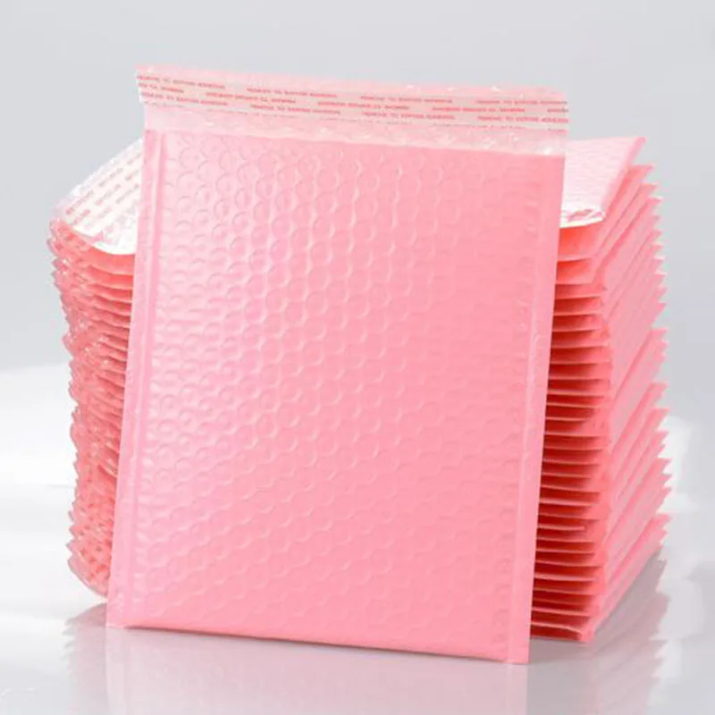 

50 Pcs/pack Bubble Envelope Pink Poly Bubble Envelope Self-Sealing Thickened Gift Bag Packaging Envelope Bag Book Shipping Bag