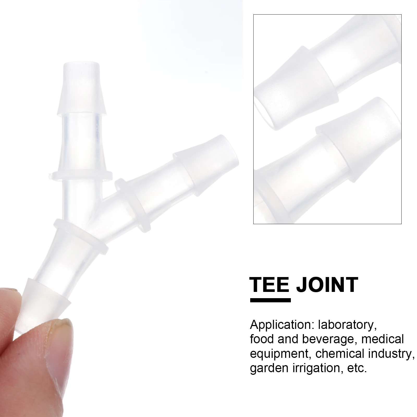 10pcs Plastic Tube Connector 3 Way Hose Fitting Y Shape Joint for Lab Garden Irrigation Repair Extension Simple Design