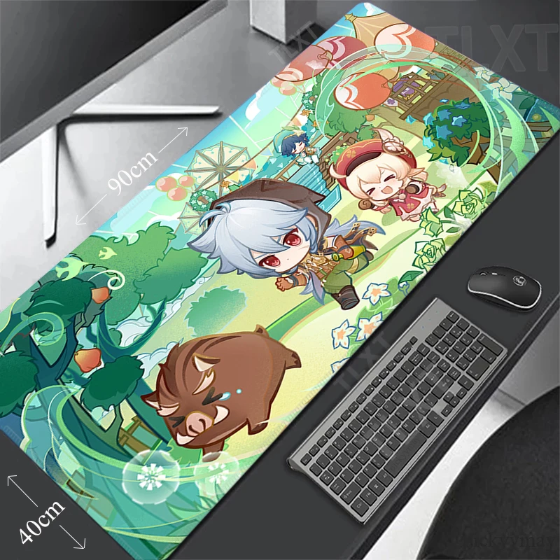 

Mouse Pads Genshin Impact Table Mats Computer Mousepad Company Laptop Desk Pad Cute Large Gamer Mousepads Mouse Mat XXL